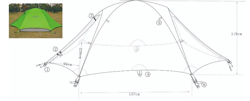 Cheap Goat Tents ASTA GEAR Outdoor Camping Tent Large Space Ultrlight Hiking Backpacking Waterproof UFO   